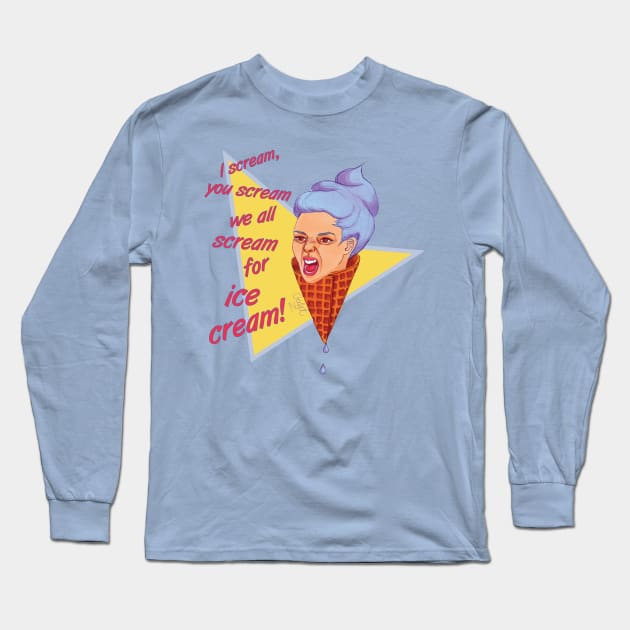 Ice Cream Rage Long Sleeve T-Shirt by Galitoosh